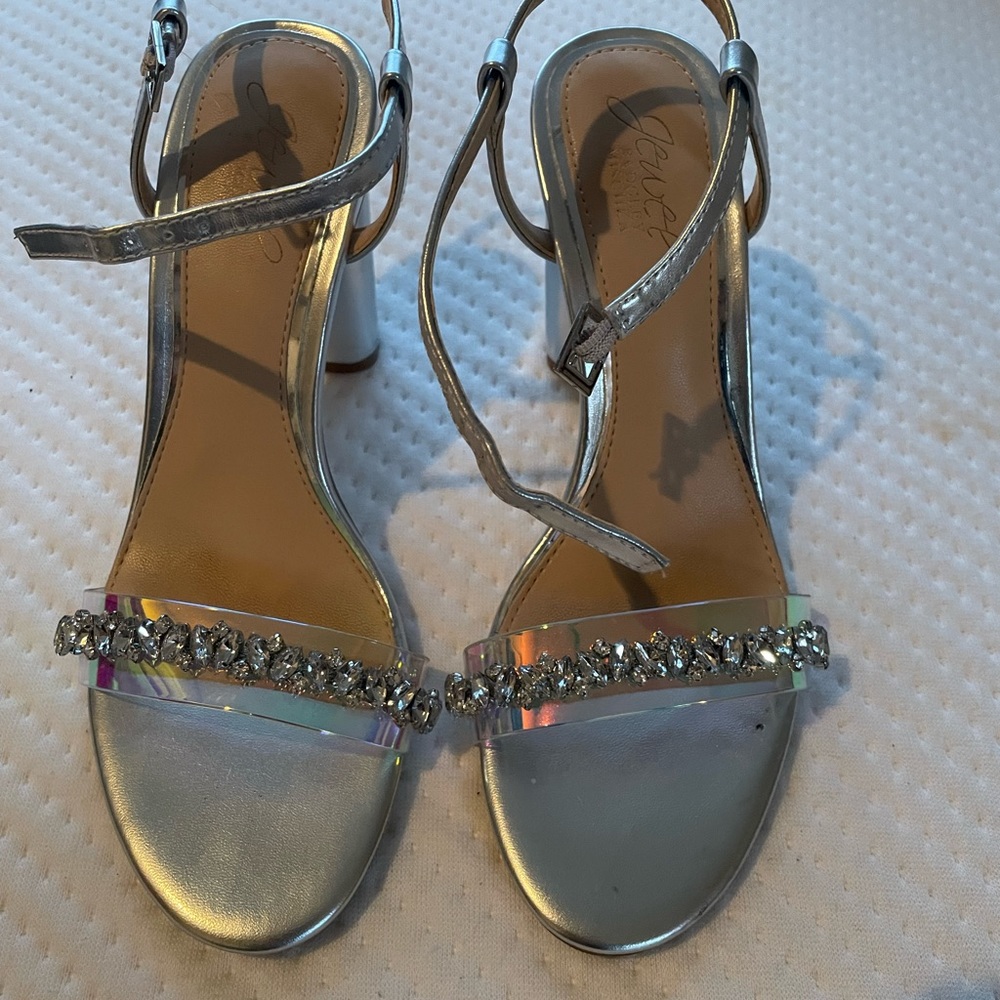 Badgley Mischka jeweled heels